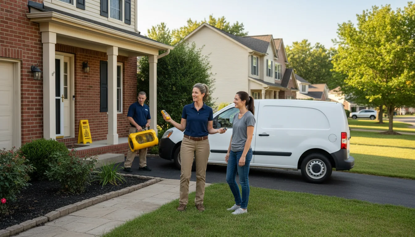 Residential water damage restoration in Momence, IL